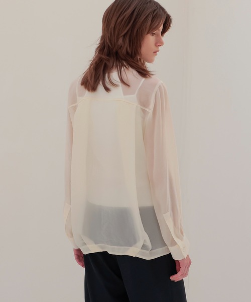 DRESSLAVE（ドレスレイブ）の「soft bubble sheer shirt(ソフトシアーバブルシャツ)（シャツ/ブラウス・レディース・グレー/ホワイト・38）」の5枚目の写真