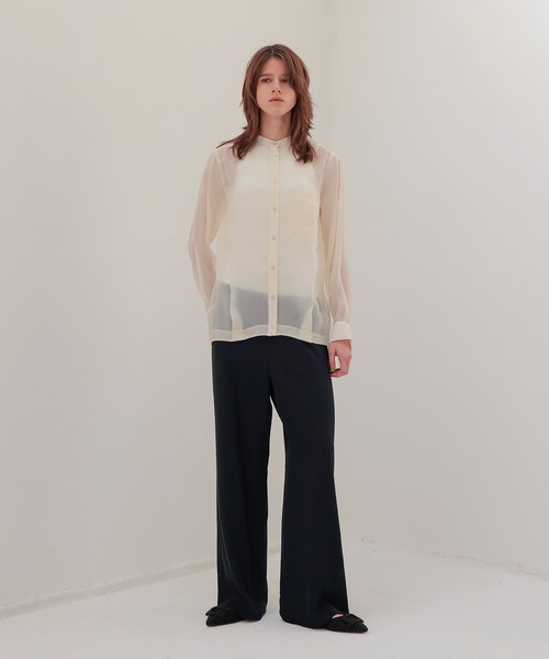 DRESSLAVE（ドレスレイブ）の「soft bubble sheer shirt(ソフトシアーバブルシャツ)（シャツ/ブラウス・レディース・グレー/ホワイト・38）」の9枚目の写真
