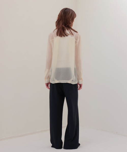 DRESSLAVE（ドレスレイブ）の「soft bubble sheer shirt(ソフトシアーバブルシャツ)（シャツ/ブラウス・レディース・グレー/ホワイト・38）」の11枚目の写真