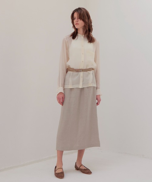DRESSLAVE（ドレスレイブ）の「soft bubble sheer shirt(ソフトシアーバブルシャツ)（シャツ/ブラウス・レディース・グレー/ホワイト・38）」の12枚目の写真