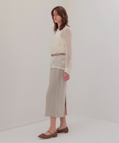 DRESSLAVE（ドレスレイブ）の「soft bubble sheer shirt(ソフトシアーバブルシャツ)（シャツ/ブラウス・レディース・グレー/ホワイト・38）」の13枚目の写真