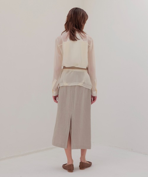 DRESSLAVE（ドレスレイブ）の「soft bubble sheer shirt(ソフトシアーバブルシャツ)（シャツ/ブラウス・レディース・グレー/ホワイト・38）」の14枚目の写真