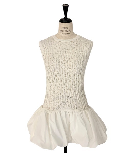 HONEY MI HONEY（ハニーミーハニー）の「taffeta balloon knit tunic（ニット/セーター・レディース・オフホワイト/ブラック/グレー・FREE）」の14枚目の写真
