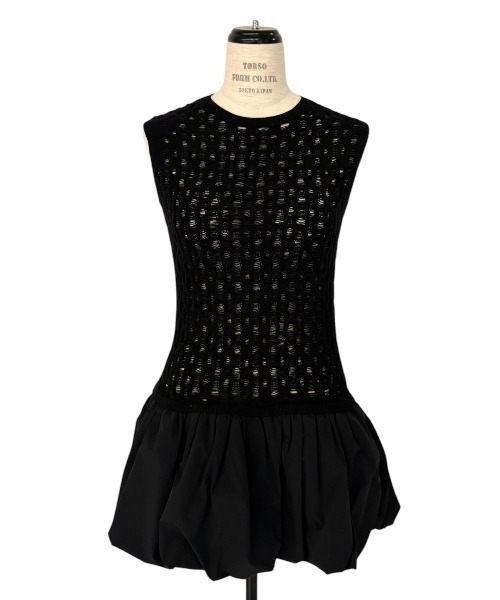 HONEY MI HONEY（ハニーミーハニー）の「taffeta balloon knit tunic（ニット/セーター・レディース・オフホワイト/ブラック/グレー・FREE）」の16枚目の写真