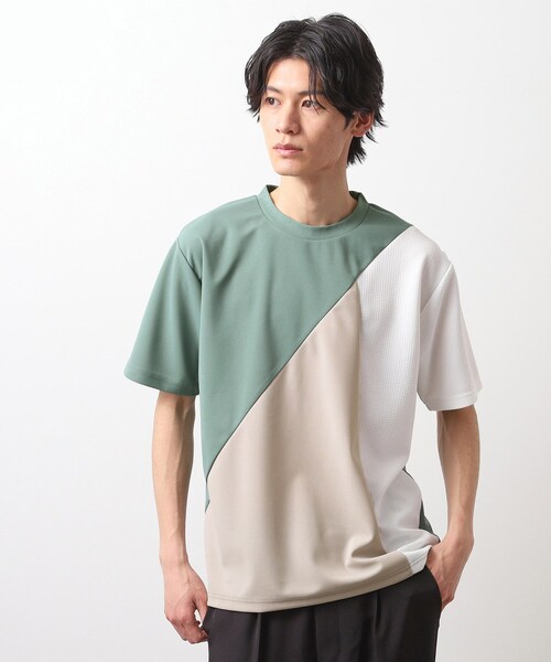セール】アムンゼン異素材切替半袖Tシャツ（Tシャツ/カットソー