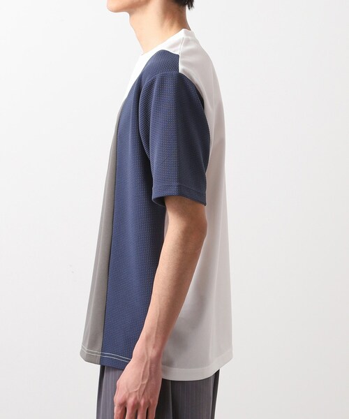 新品 半袖Tシャツ 異素材 90 楽天市場】異素材切替Tシャツ Tシャツ メンズ トップス 半袖