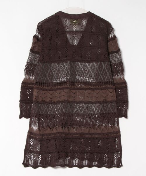 ODAKHA(オダカ)の「ODAKHA / crazy lace knit cardigan(クレイジーレースニットカーディガン OH25SS-KN10)(カーディガン/ボレロ・レディース・ブラウン/ブラック・38)」の18枚目の写真