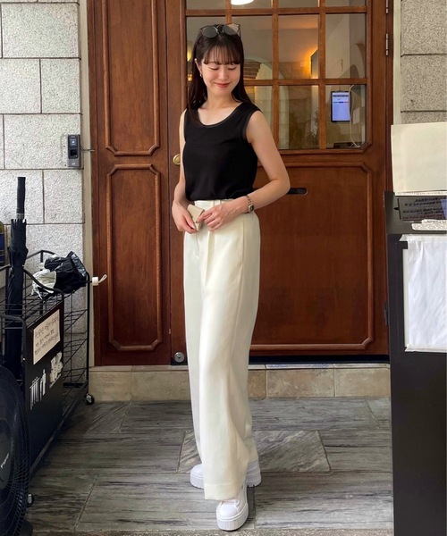 I_am（アイアム）の「belted pants / ベルテッドパンツ（その他パンツ・レディース・イエロー/ブラック/アイボリー・SMALL/X-SMALL/MEDIUM）」の22枚目の写真