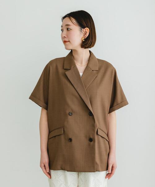 F by ROSSO（エフバイロッソ）の「ウォッシャブルサマージャケット（その他アウター・レディース・ネイビー/ブラウン・FREE）」の21枚目の写真