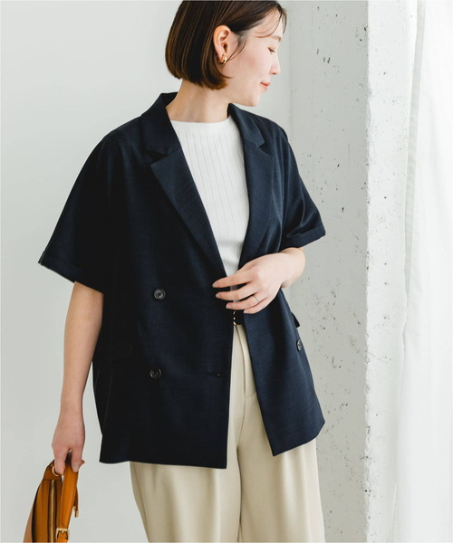 F by ROSSO ウォッシャブルサマージャケット NAVY アーバンリサーチ ロッソ URBAN RESEARCH ROSSO F by ROSSO