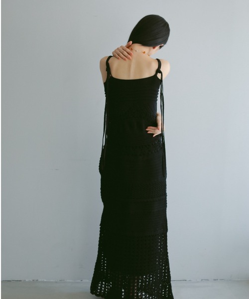 パターンレース編みハンドニットドレス – CASA FLINE
