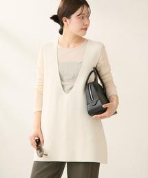 Plage giza cotton smooth ベストブラック
