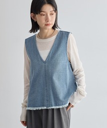 for/c｜フォーシーのベスト（ブルー・ネイビー/青色系・フリンジ）通販