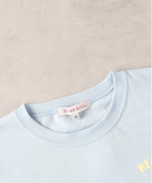 VIVIAN BLUE（ビビアンブルー）の「【VIVIAN BLUE】フラワーグラフィックＴシャツ（Tシャツ/カットソー・キッズ・ブラック/ブルー・130/140/150/160）」の4枚目の写真