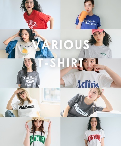coca(coca)(コカ)の「アソートデザインクルーネックTシャツ(Tシャツ/カットソー・レディース・B/G/I/A/J/H/C/E/F/D・XL/S/M/L)」の15枚目の写真