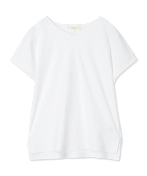 A/C DESIGN BY ALPHA CUBIC（エーシーデザインバイアルファキュービック）の「【接触冷感・UVカット】フレンチスリーブTシャツ（Tシャツ/カットソー・レディース・ブラック/ライトグレー/オフホワイト・LL/M/L）」の20枚目の写真