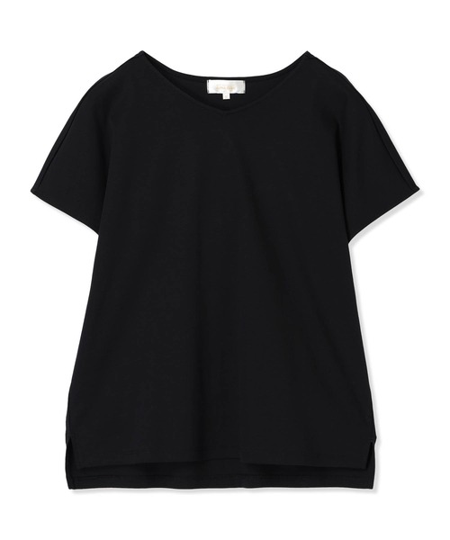 A/C DESIGN BY ALPHA CUBIC（エーシーデザインバイアルファキュービック）の「【接触冷感・UVカット】フレンチスリーブTシャツ（Tシャツ/カットソー・レディース・ブラック/ライトグレー/オフホワイト・LL/M/L）」の22枚目の写真