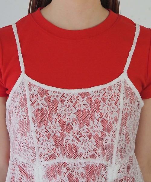 tiptop(ティップトップ)の「レースドロストミニキャミワンピース(ワンピース・レディース・ブラック/オフホワイト/ブラウン系その他/ブラック系その他・FREE)」の16枚目の写真