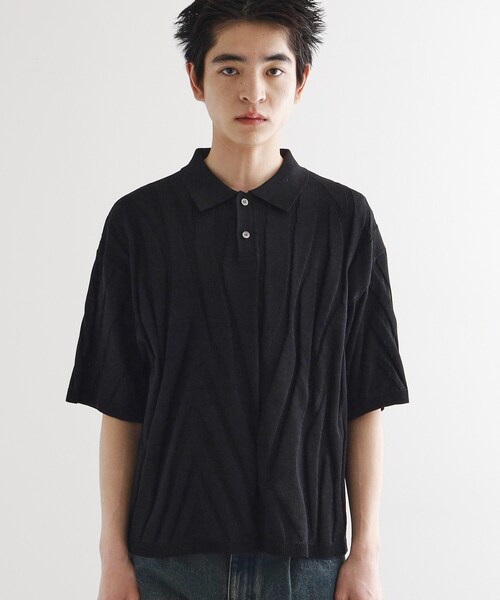 tk.TAKEO KIKUCHI（ティーケータケオキクチ）の「ジャカードニットポロ（ニット/セーター・メンズ・グレー/ブラック/ライトブルー・02/03）」の17枚目の写真