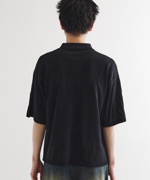 tk.TAKEO KIKUCHI（ティーケータケオキクチ）の「ジャカードニットポロ（ニット/セーター・メンズ・グレー/ブラック/ライトブルー・02/03）」の19枚目の写真