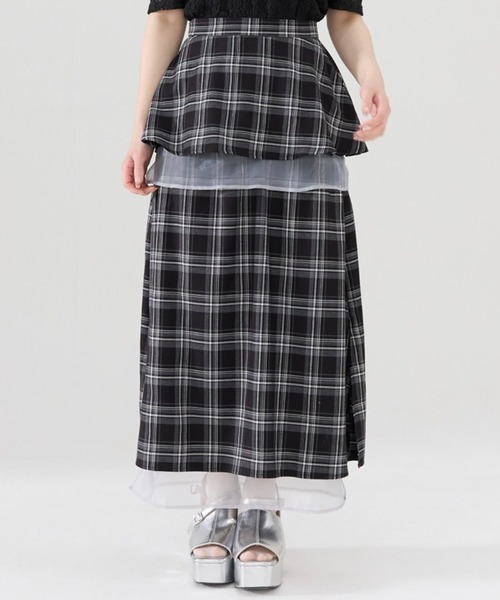 REDYAZEL(レディアゼル)の「チュールレイヤードスカート(スカート・レディース・ブラック/ベージュ/グレー・SMALL/MEDIUM)」の1枚目の写真