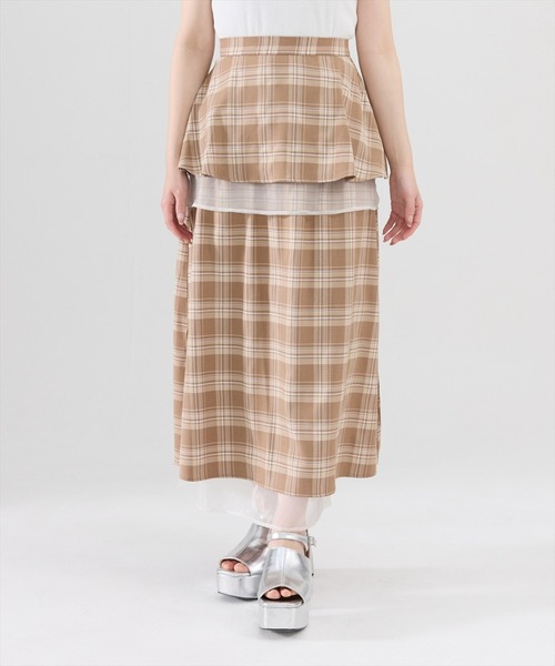 REDYAZEL(レディアゼル)の「チュールレイヤードスカート(スカート・レディース・ブラック/ベージュ/グレー・SMALL/MEDIUM)」の11枚目の写真