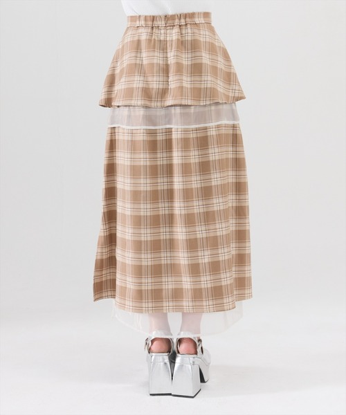 REDYAZEL(レディアゼル)の「チュールレイヤードスカート(スカート・レディース・ブラック/ベージュ/グレー・SMALL/MEDIUM)」の13枚目の写真
