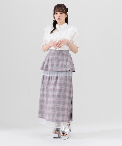 REDYAZEL(レディアゼル)の「チュールレイヤードスカート(スカート・レディース・ブラック/ベージュ/グレー・SMALL/MEDIUM)」の17枚目の写真