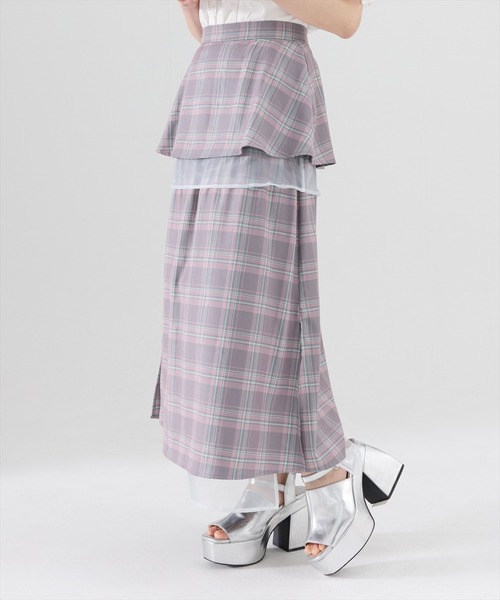 REDYAZEL(レディアゼル)の「チュールレイヤードスカート(スカート・レディース・ブラック/ベージュ/グレー・SMALL/MEDIUM)」の19枚目の写真
