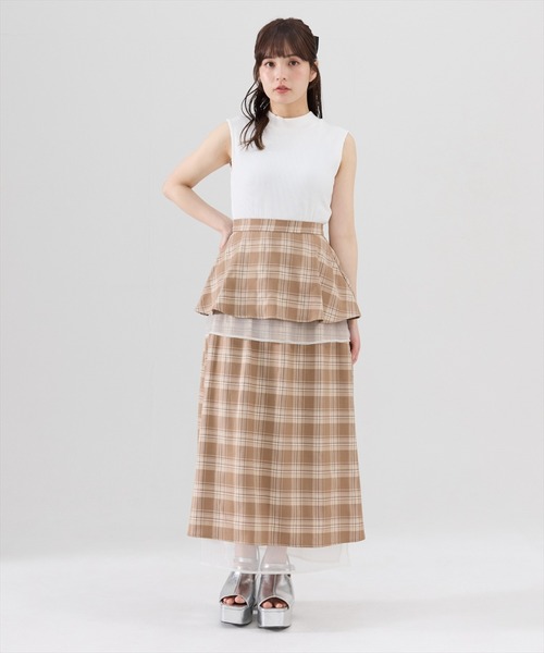 REDYAZEL(レディアゼル)の「チュールレイヤードスカート(スカート・レディース・ブラック/ベージュ/グレー・SMALL/MEDIUM)」の9枚目の写真