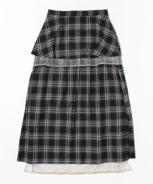REDYAZEL(レディアゼル)の「チュールレイヤードスカート(スカート・レディース・ブラック/ベージュ/グレー・SMALL/MEDIUM)」の4枚目の写真