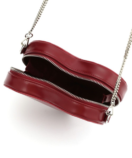 Heather（ヘザー）の「フェイクレザーハートBAG　450459（ショルダーバッグ・レディース・ブラック/レッド・ONE SIZE）」の9枚目の写真