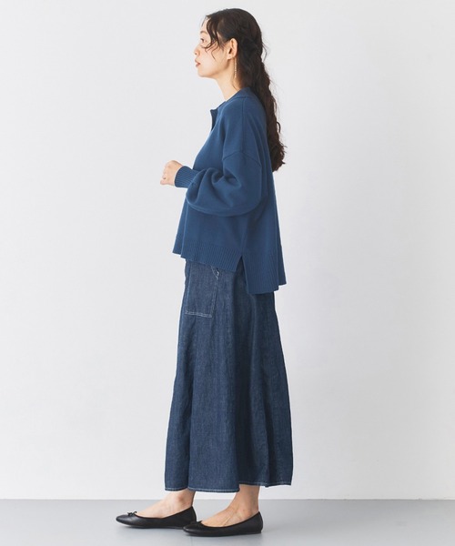 and myera（アンド マイラ）の「ａｎｄ　ｍｙｅｒａ　ワイドシルエットのスキッパーセーター（ニット/セーター・レディース・ネイビー/カーキ・L/M/S/LL）」の6枚目の写真