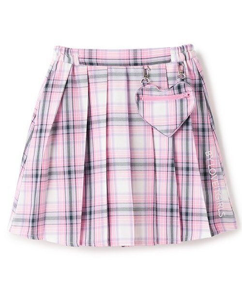 by LOVEiT（バイラビット）の「【ニコ☆プチ掲載】ハートポシェットスカート（スカート・キッズ・ラベンダー/サックスブルー/ピンク・150cm/160cm/120cm/130cm/140cm）」の3枚目の写真