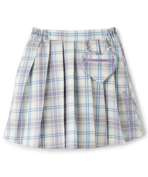 by LOVEiT（バイラビット）の「【ニコ☆プチ掲載】ハートポシェットスカート（スカート・キッズ・ラベンダー/サックスブルー/ピンク・150cm/160cm/120cm/130cm/140cm）」の4枚目の写真