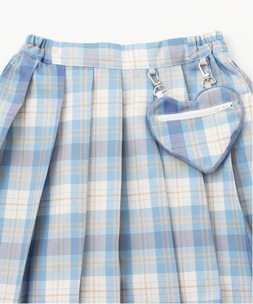 by LOVEiT（バイラビット）の「【ニコ☆プチ掲載】ハートポシェットスカート（スカート・キッズ・ラベンダー/サックスブルー/ピンク・150cm/160cm/120cm/130cm/140cm）」の6枚目の写真
