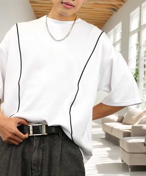 L'atelier(ラトリエ)の「肌触り ストレッチ Tシャツ半袖 冷感 ロゴ 無地(Tシャツ/カットソー・メンズ・ホワイト系1/ホワイト系2/ホワイト系3/ブラック系1/ブラック系2/ブラック系3/グレー系2/グレー系3/ブルー系1/ブルー系2/ブルー系3・L/M)」の3枚目の写真