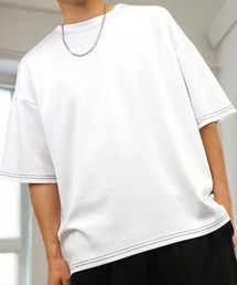 肌触り ストレッチ Tシャツ半袖 冷感 ロゴ 無地