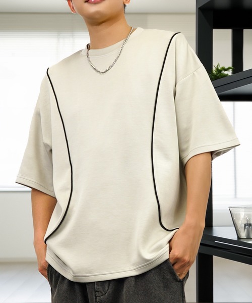 L'atelier(ラトリエ)の「肌触り ストレッチ Tシャツ半袖 冷感 ロゴ 無地(Tシャツ/カットソー・メンズ・ホワイト系1/ホワイト系2/ホワイト系3/ブラック系1/ブラック系2/ブラック系3/グレー系2/グレー系3/ブルー系1/ブルー系2/ブルー系3・L/M)」の7枚目の写真