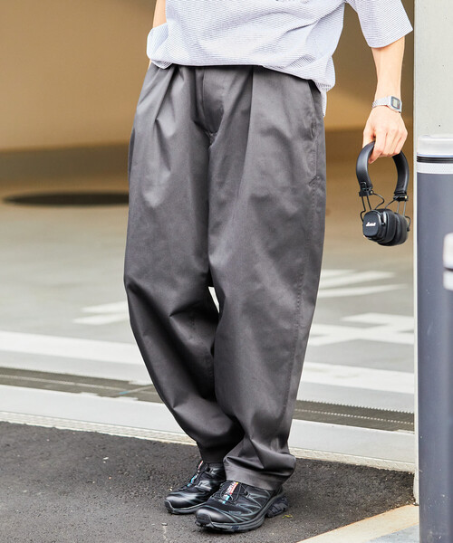 セール】限定展開 ワイドシルエット テーパード イージーパンツ