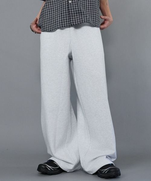 SPINNS（スピンズ）の「スウェットパンツ/バギーワイドシルエット/セットアップ対応（その他パンツ・メンズ・杢グレー/アッシュグレー/ブラック・L/M/S）」の2枚目の写真