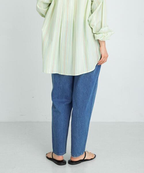 URBAN RESEARCH Sonny Label（アーバンリサーチサニーレーベル）の「『34サイズ/低身長向けも展開』ワイドテーパードデニム（デニムパンツ・レディース・ブルー/ホワイト・34/36/38）」の5枚目の写真