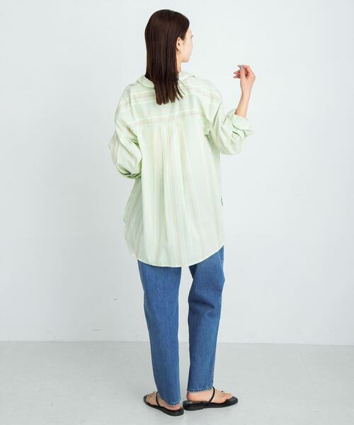 URBAN RESEARCH Sonny Label（アーバンリサーチサニーレーベル）の「『34サイズ/低身長向けも展開』ワイドテーパードデニム（デニムパンツ・レディース・ブルー/ホワイト・34/36/38）」の10枚目の写真