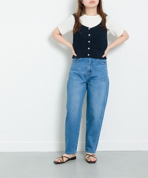 34サイズ/低身長向けも展開』ワイドテーパードデニム（デニムパンツ