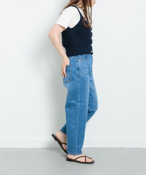 URBAN RESEARCH Sonny Label（アーバンリサーチサニーレーベル）の「『34サイズ/低身長向けも展開』ワイドテーパードデニム（デニムパンツ・レディース・ブルー/ホワイト・34/36/38）」の16枚目の写真