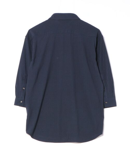 UNION STATION(ユニオンステーション)の「針抜きテレコジャージー7分袖シャツ(シャツ/ブラウス・メンズ・ホワイト/イエロー/ネイビー・M/L/LL)」の4枚目の写真