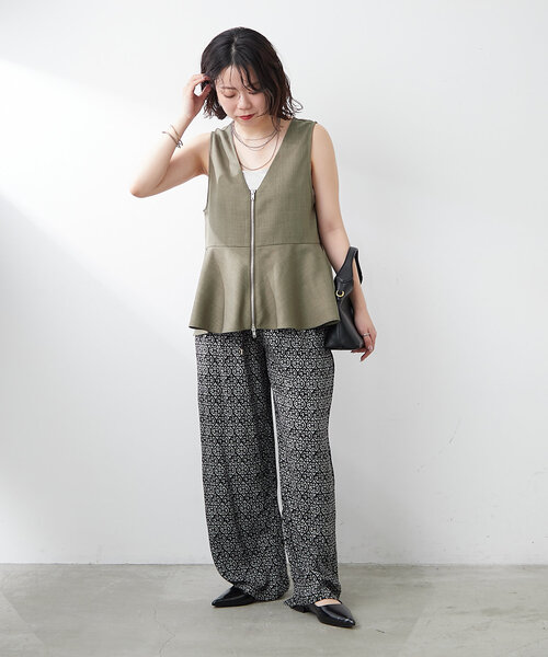 セール】【WEB限定】総柄レーヨンイージーパンツ（その他パンツ