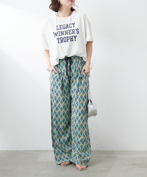 Remind me and forever(リマインドミーアンドフォーエバー)の「【WEB限定】総柄レーヨンイージーパンツ(その他パンツ・レディース・ベージュ/ブラウン/ターコイズブルー/オレンジ/グリーン/グレー・FREE)」の20枚目の写真