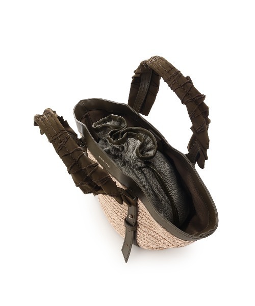 Samantha Thavasa(サマンサタバサ)の「巾着付きフリルハンドルカゴバッグ(ハンドバッグ・レディース・ブラック/カーキ/マルチ/キャメル・FREE)」の21枚目の写真