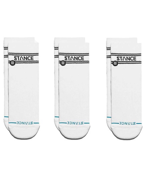 STANCE（スタンス）の「STANCE/スタンス ソックス BASIC QUARTER 3 PACK 3足組 A356A24BAS（ソックス/靴下・メンズ・ピンク/マルチ/ホワイト・S/L）」の2枚目の写真